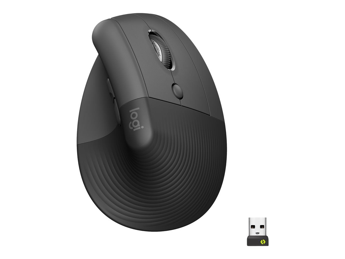 Logitech Lift Vertical Ergonomic Mouse - Vertical mouse - wireless 